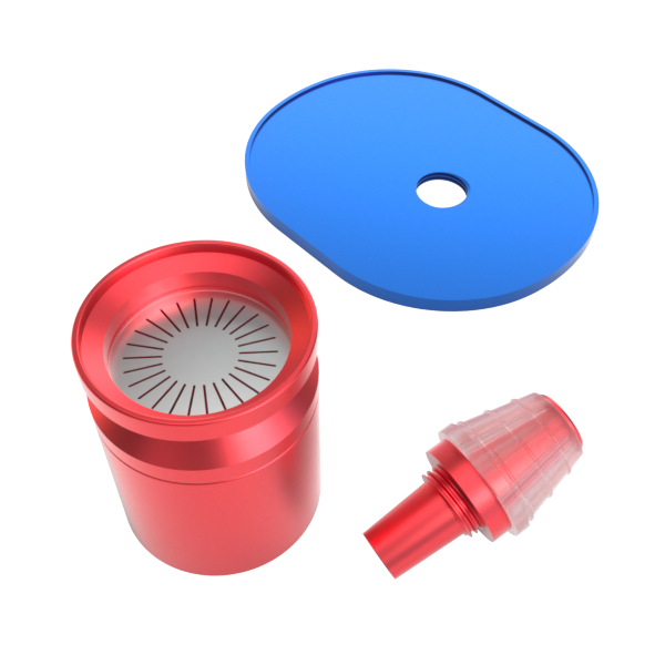 Stündenglass Infusion Chamber Assembly - Blue and Red