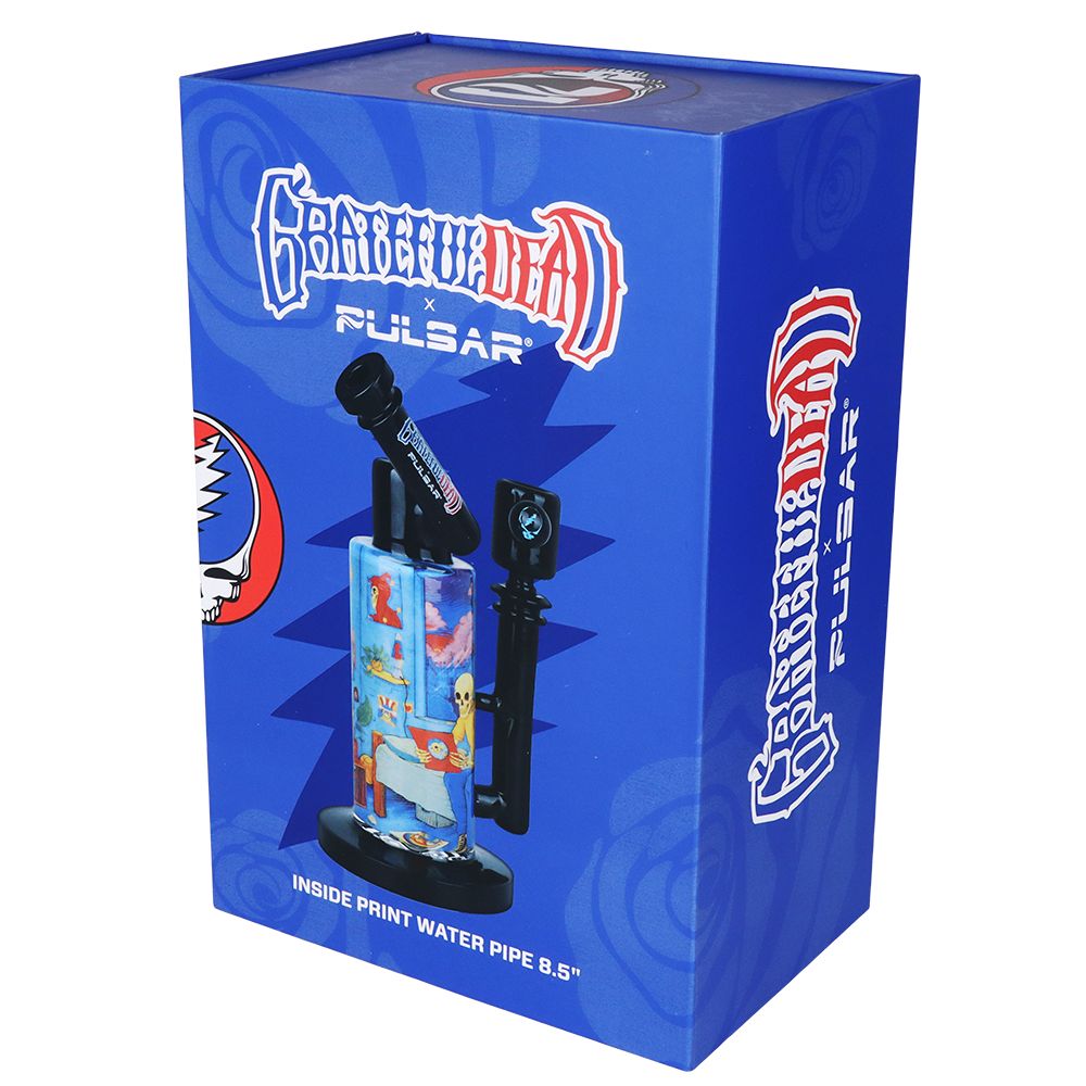 Grateful Dead x Pulsar Inside Print Water Pipe - 8.5" / 14mm F / Deadhead Dorm - Image 6