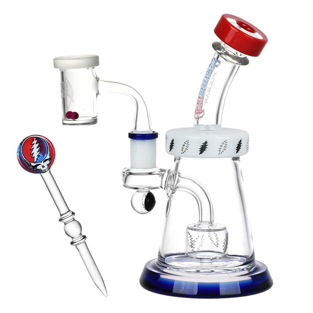 Grateful Dead x Pulsar Lightning Bell Dab Rig Set - 7.5" / 14mm F - Image 2
