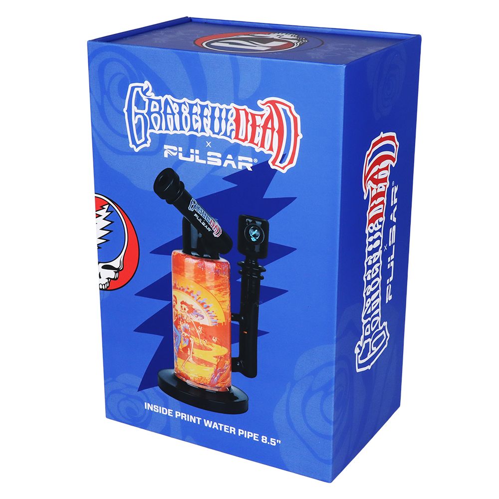Grateful Dead x Pulsar Inside Print Water Pipe - 8.5" / 14mm F / Sunset Dance - Image 7