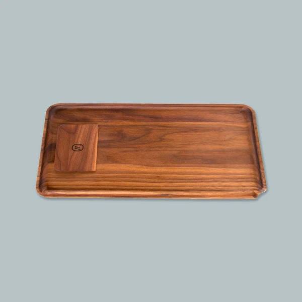 Marley Natural Black Walnut Rolling Tray - Image 3