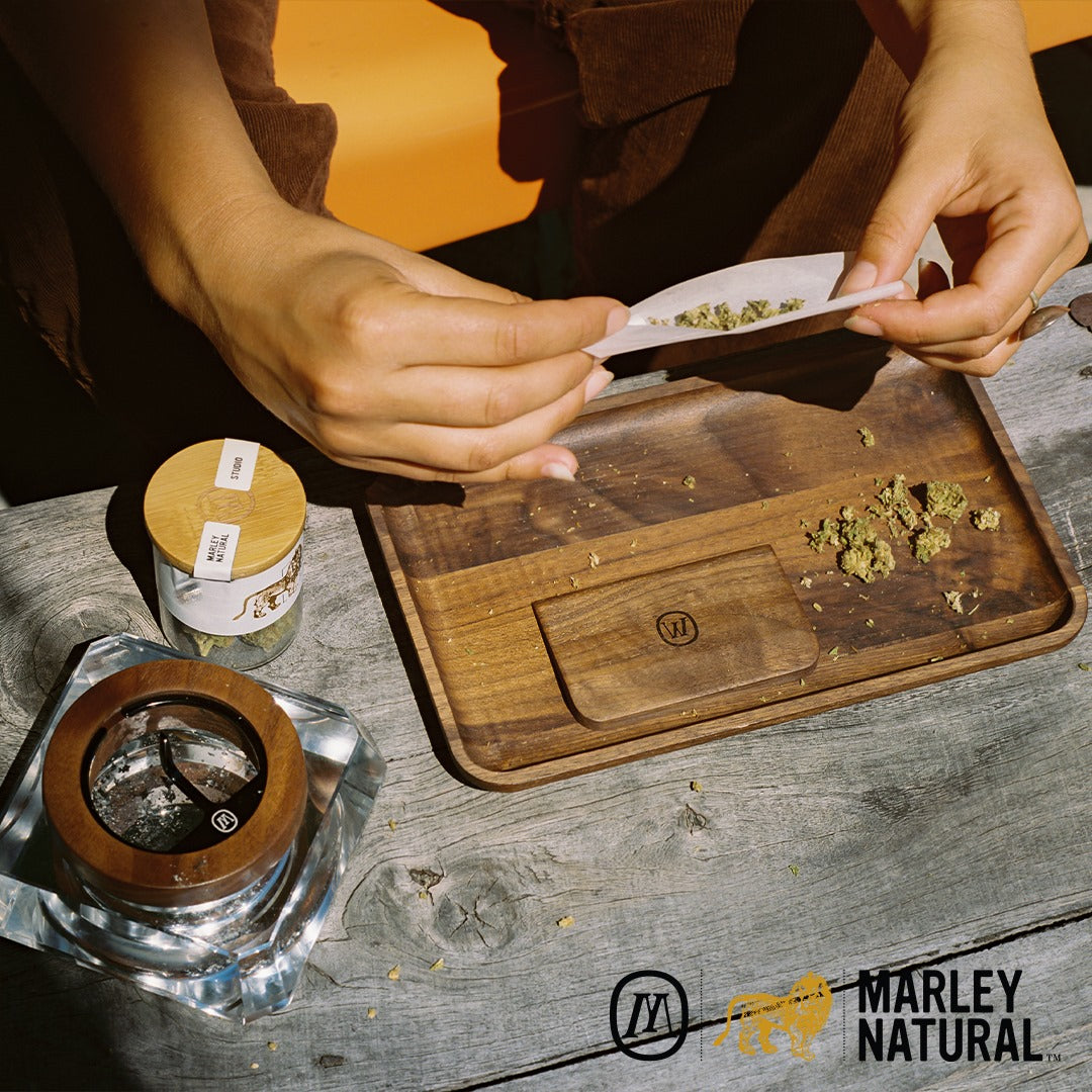 Marley Natural Black Walnut Rolling Tray - Image 4