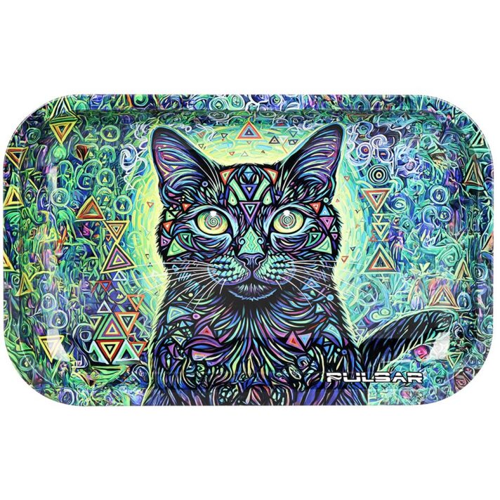 Pulsar Metal Rolling Tray - Cat-Atonic / 11"x7"